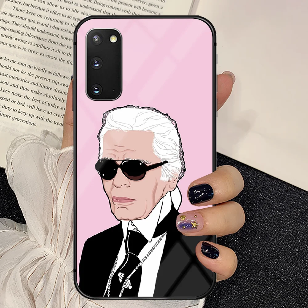 

fashion KARls Phone Tempered Glass Case Cover for Samsung Galaxy A M 12 20 21 30 31 40 50 51 52 70 71 72 E S Waterproof Coque