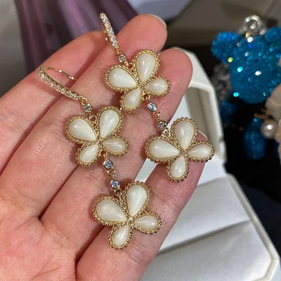 

Butterfly Earrings For Women Sparkling Earrings Simple Versatile Temperament Exquisite Jewelry Japanese And Korean 2021 New