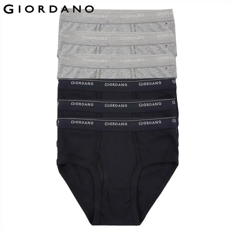 Giordano Men Underwear Mens Briefs 6pcs Solid Underwear Men Ropa Interior Hombre Briefs Men Cotton Cueca Masculina Calzoncillos