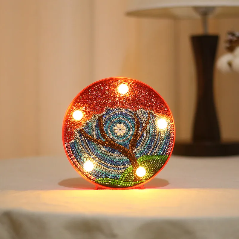 LED-ZXD013 5D DIY Алмазная картина светодиодный светильник Снеговик специальная форма мозаика вышивка Сова незавершенный комплект Рождественский подарок - Цвет: LED-ZXD013