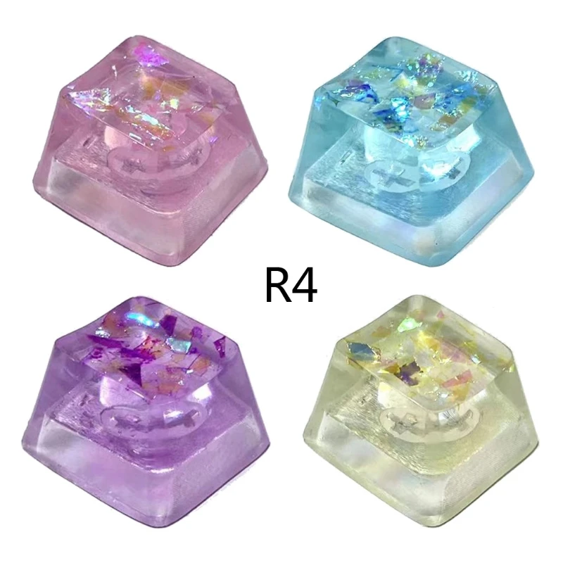 

Handmade Customized OEM R4 Profile Resin Keycap for cherry MX Switches Mechanical Keyboard RGB Translucent Resin Keycap P82A