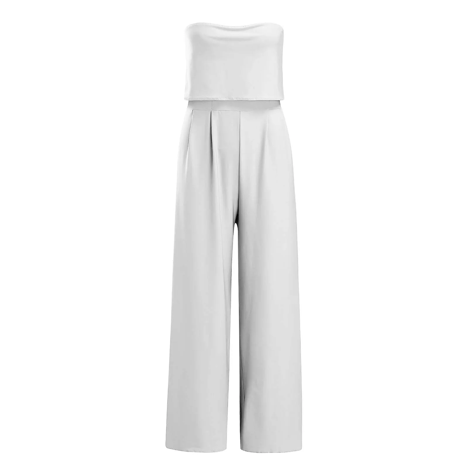 

Summer One Shoulder Jumpsuit Women Streetwear Wide Leg Elegant Workout Harajuku Overalls Hip Hop Jumpsuit Female 2021