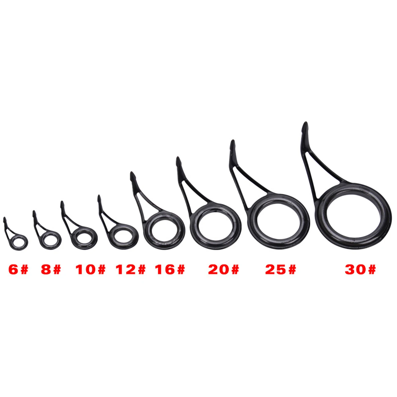 

Fishing Rod Guide Tip Top Ring Circle Pole Repair Kit Set 8size 3/7mm 4/10mm 6/11mm 8/13mm 10/17mm 13/21mm 17/26mm 23/33mm