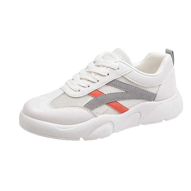 Женская обувь белого цвета Сезон осень Новинка 2019 года Обувь на плоской подошве