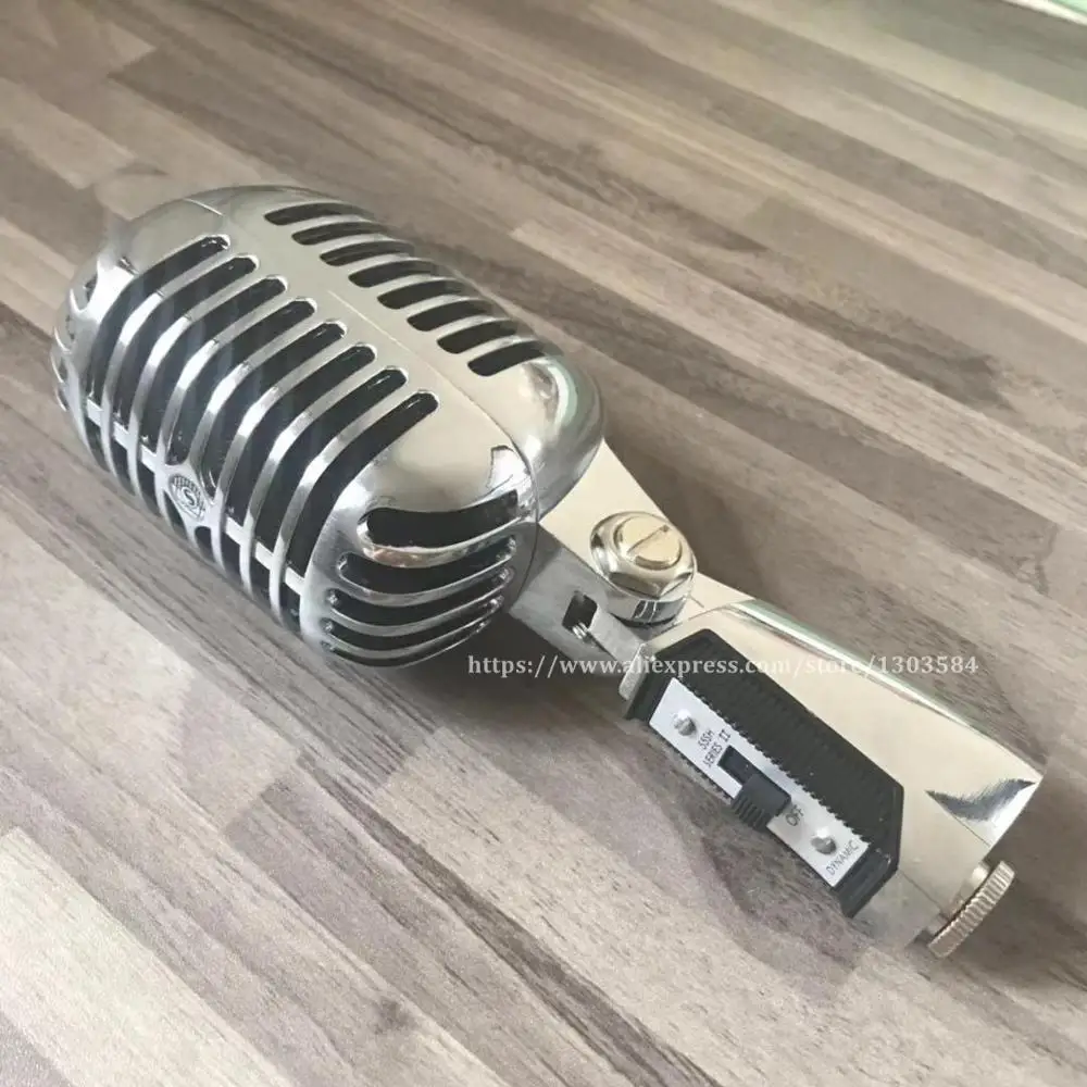 Металлический Профессиональный ретромикрофон 55 sh II Классический проводной