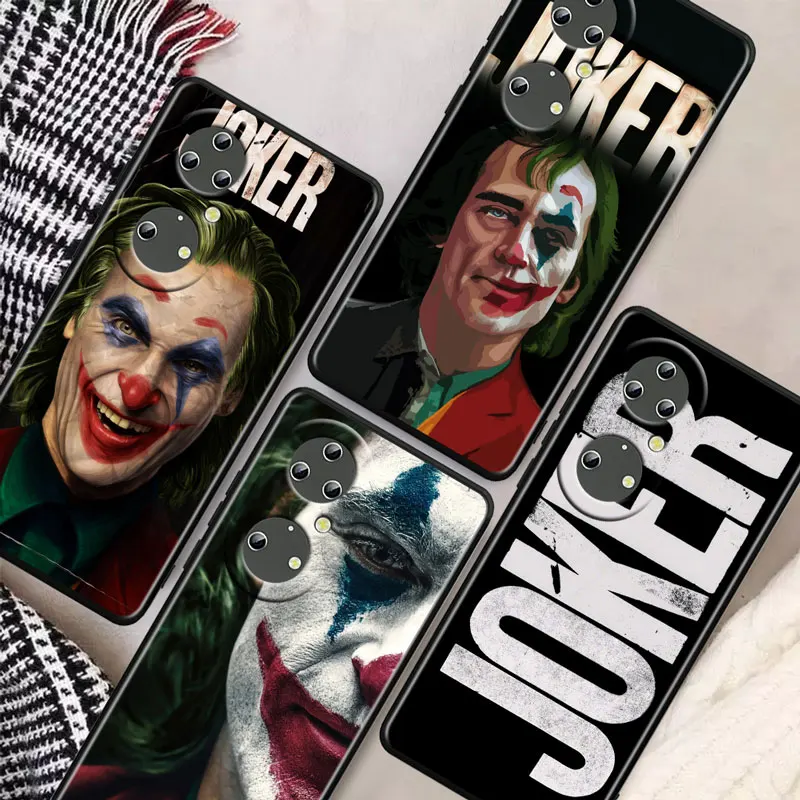 

Happy Face Joker Soft Silicone Shockproof Black Phone Cover For Huawei P30 Pro P40 Lite P20 P50 5G P10 Plus Case