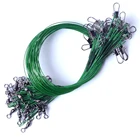 Рыболовная леска со стальной проволокой, 10 шт., поводок с вертлюгом, для морской рыбалки, 20 см, 25 см, 30 см