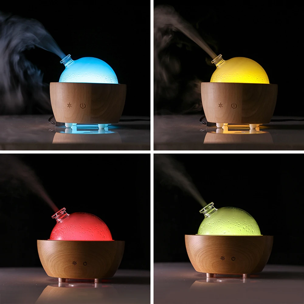 

Solid Wood Aroma Diffuser Spray Humidifier Household Mute Large Capacity Night Light Wooden Aromatherapy Machine Waterless Off