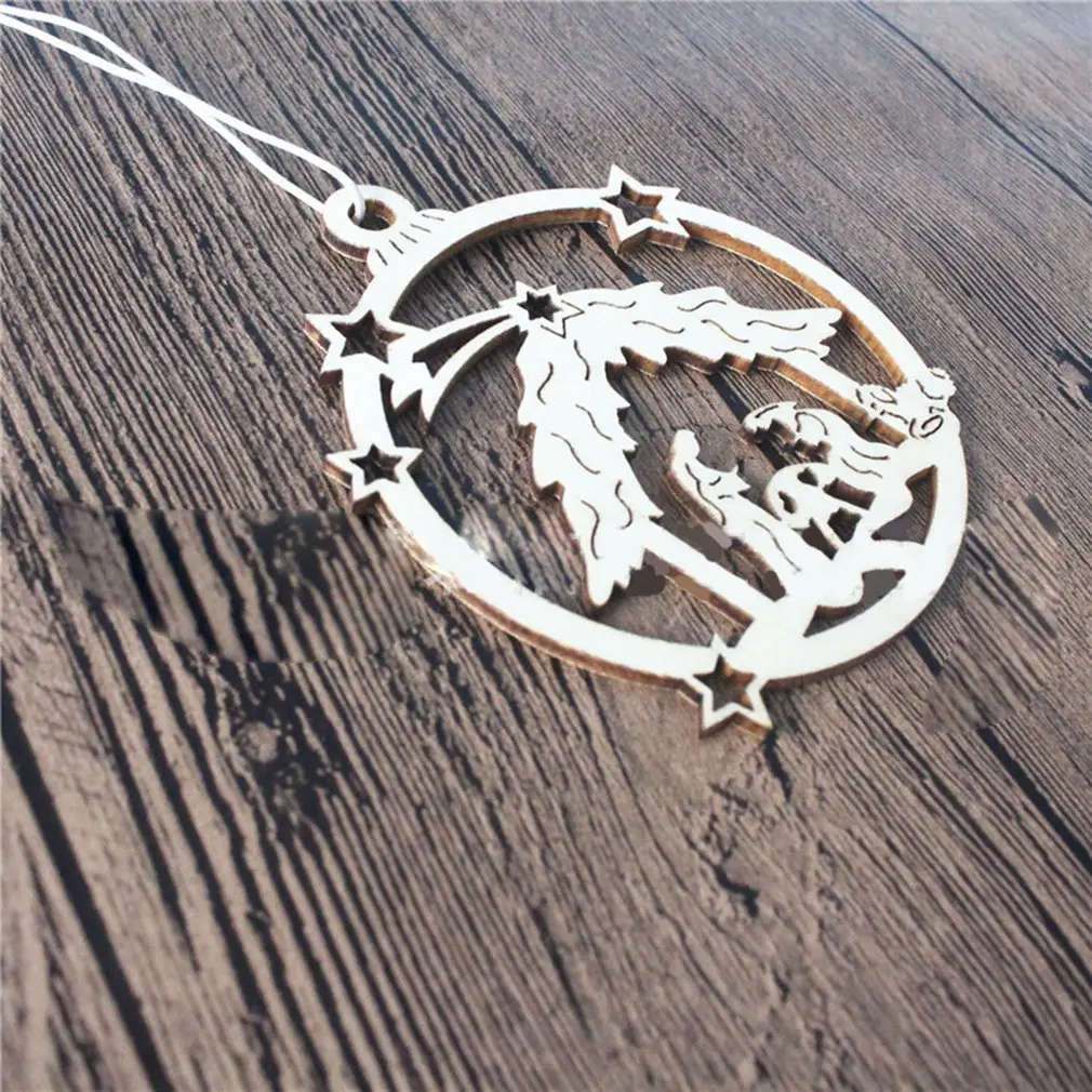 

Wood Chip Decorations Hollow Snowflakes Wood Decorations Christmas Tree Wood Crafts Holiday Home Decorations