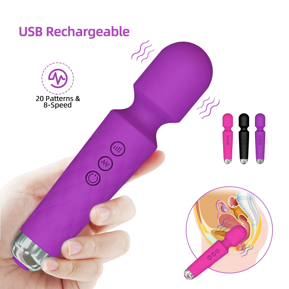 Мощный Женский USB массажер взрослые секс игрушки для женщин водонепроницаемый