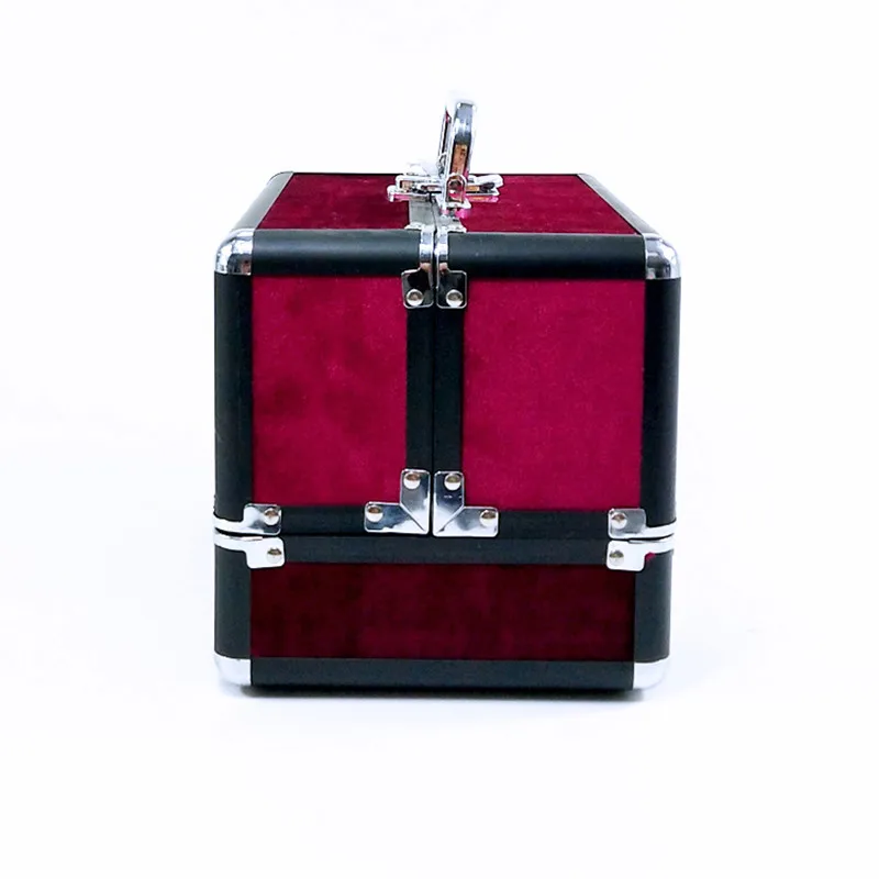 Новая профессиональная портативная косметичка из алюминиевого сплава двойная