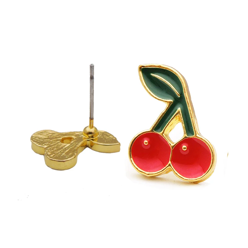 10 пара/лот серьги с вишенками женские милые фруктами модные ювелирные украшения