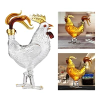 rooster design liquor decanters high borosilicate glass clear for rum tequila wine bottle for holiday gifts christmas present