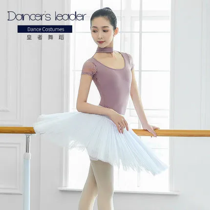 Ballet Leotard For Women Training Wear Lace Adult Gymnastics Competition Clothing Small Stand Collar Bib Swimsuit | Тематическая