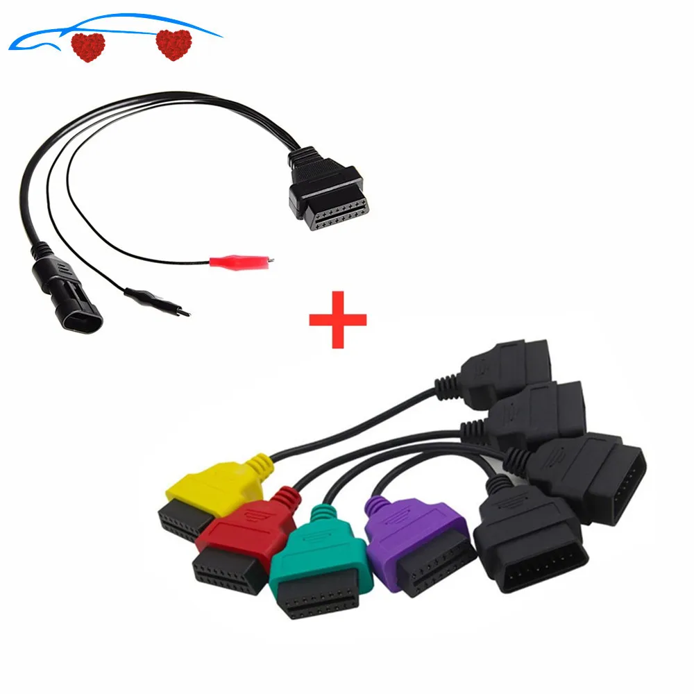 4 шт./лот fiatecuscan OBD2 разъем плюс 16 контактов к 3 контактам OBD1 диагностический