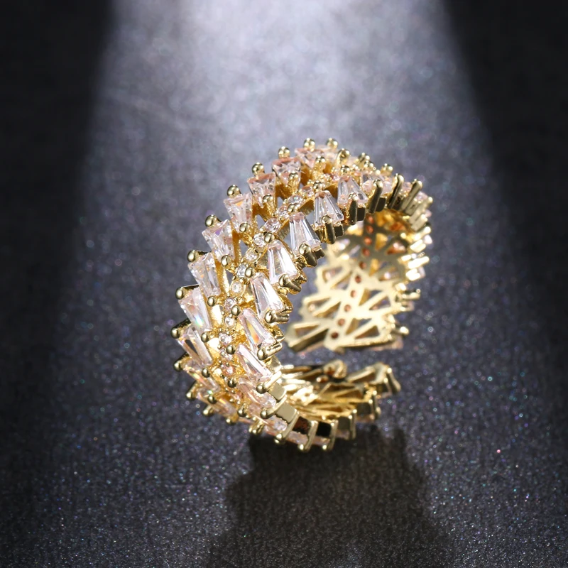 Женское регулируемое кольцо Bettyue очаровательное из кубического циркония три