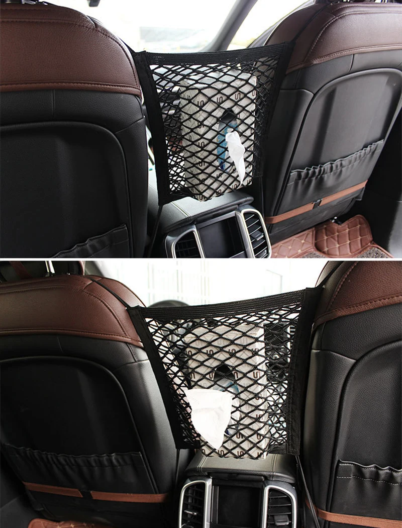 Высокопрочная эластичная Сетчатая Сумка для автомобиля органайзер переднего