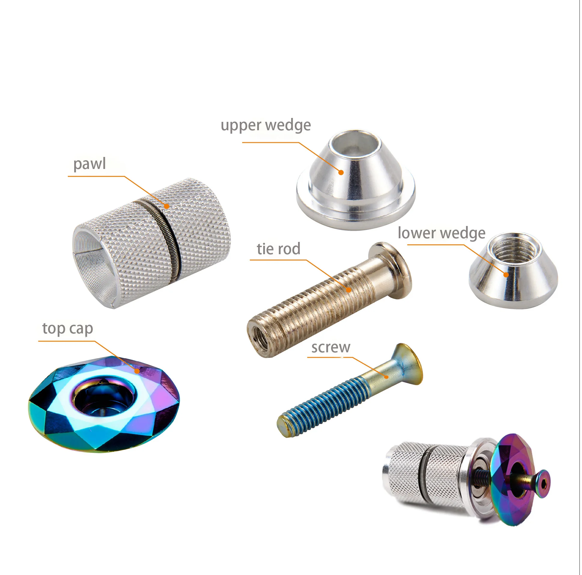 KRSEC 1 1/8 &quotMTB расширитель Верхняя Крышка алюминиевый дорожный велосипед из сплава