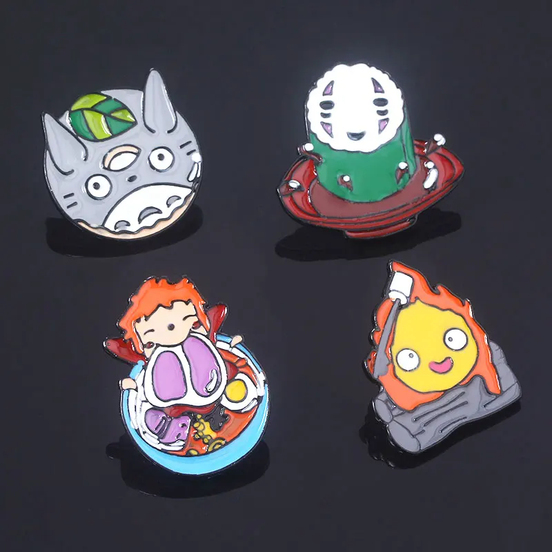 Броши значки No Face Man Ponyo Totoro Miyazaki Hayao с изображением животных|Броши| |