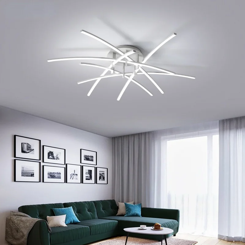 Modern LED Gold/silver Chandelier Hanging Lamp Indoor Lighting for Living Room Bedroom LED Lighting Chandelier Lighting Modern