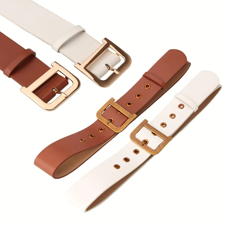 

Ladies Belt New Fashion D-shaped Buckle Fashion Wild Dress Wide Belt Windbreaker Jacket Decorative Belt