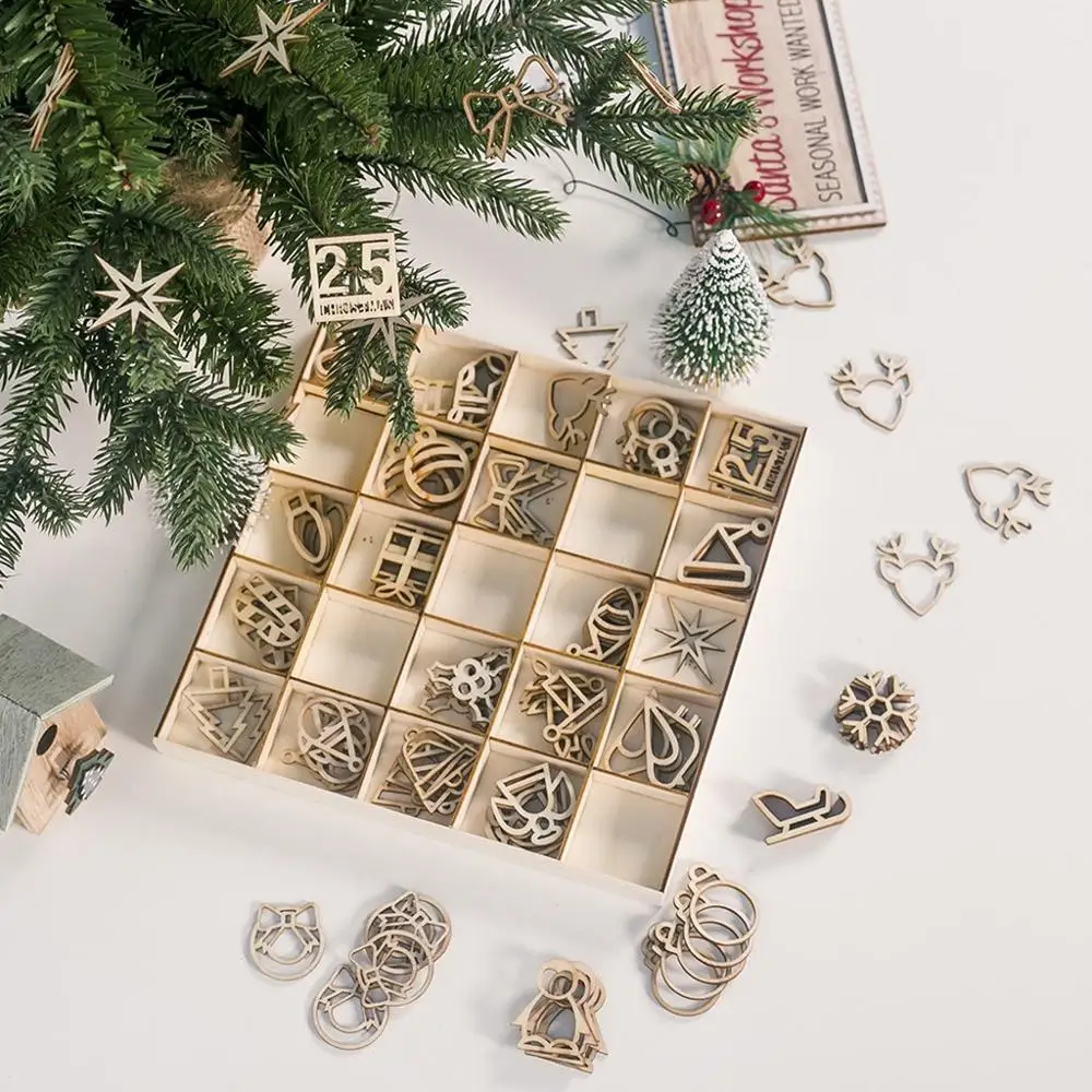 1 Набор Деревянная Рождественская елка деревянный подвески орнамент Подвесные