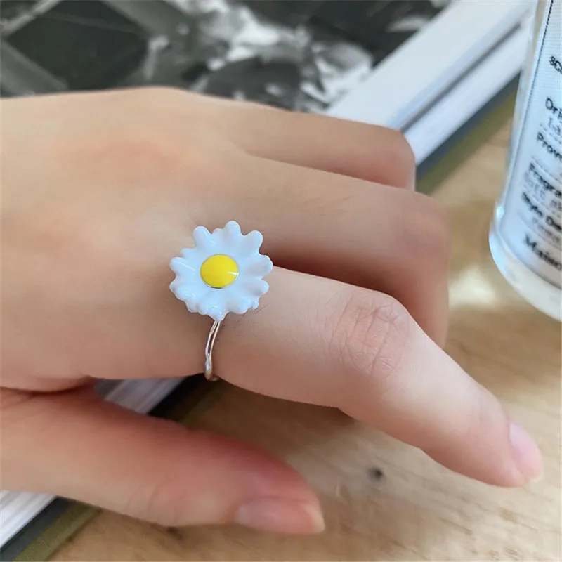 Минималистичные милые Эмалированные кольца POFUNUO из настоящего стерлингового