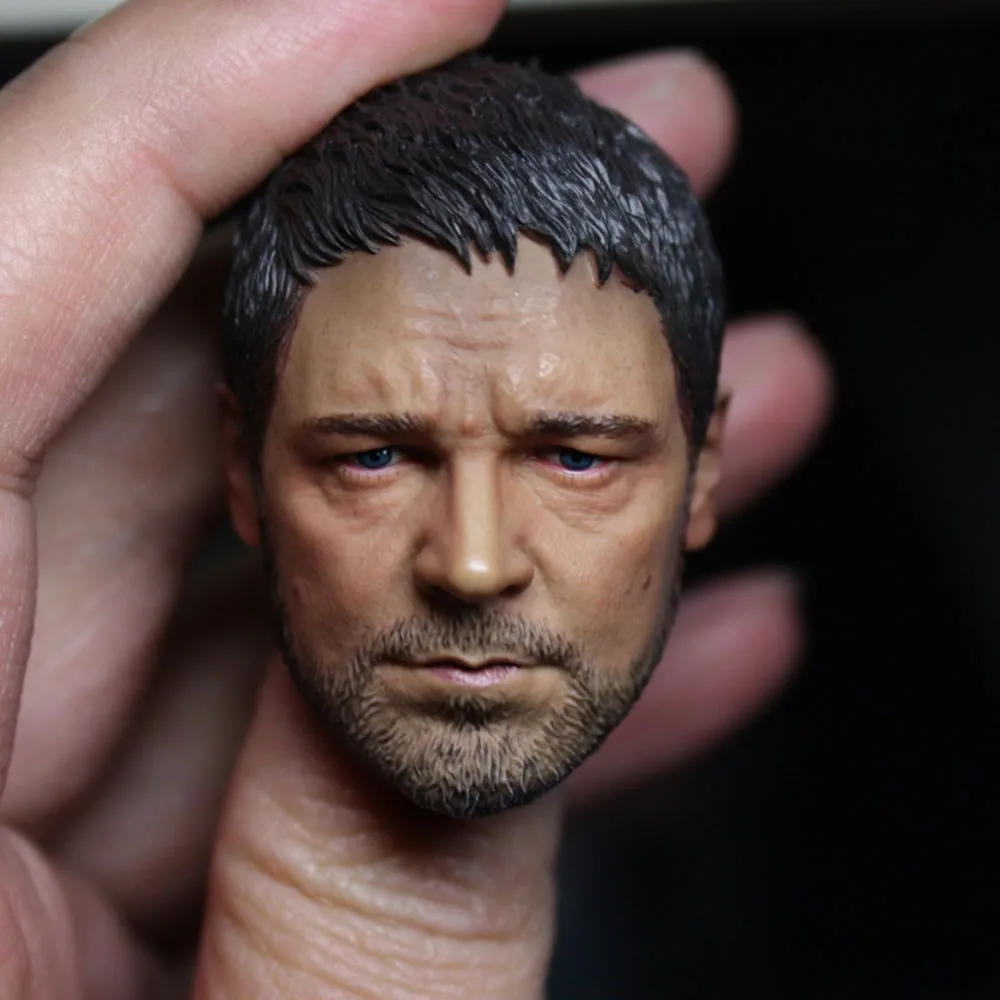

In Stock 1/6 Scale Male Figure Accessory Gladiator Russell Ira Crowe Head Sculpt Carved Model for 12 inches Body