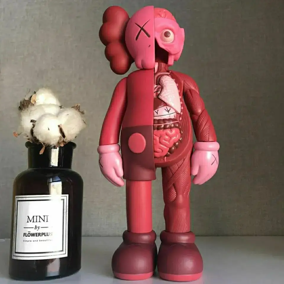 20cm KAWS Half Skull Body Semi-anatomical Anime Figures Cartoon Funny Sesame Street Model Dolls Trend Decoration For Gift Toys |