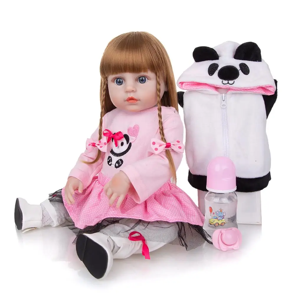 

KUKADOLL 19 Inch Reborn Baby Doll Full Silicone Body Reborn Baby Doll Toys Excellent Quality For Toddler Gift Christmas Presents