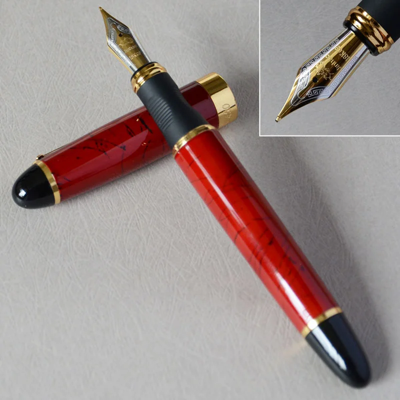 

Iraurite для Jinhao x450 pen, темно-зеленый и золотой, 18 KGP 0,7 мм, широкий наконечник, полностью металлический, синий и красный, 21 цвет и чернила Jinhao 450