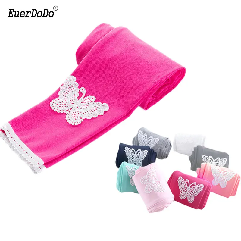 

Цветные леггинсы для девочек, демисезонные леггинсы для детей, хлопковые детские штаны, кружевные детские брюки, детская одежда