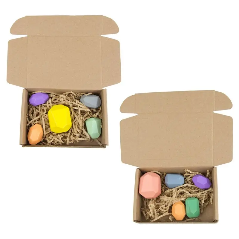 5 шт. детские деревянные цветные камни укладка игры строительный блок Дети