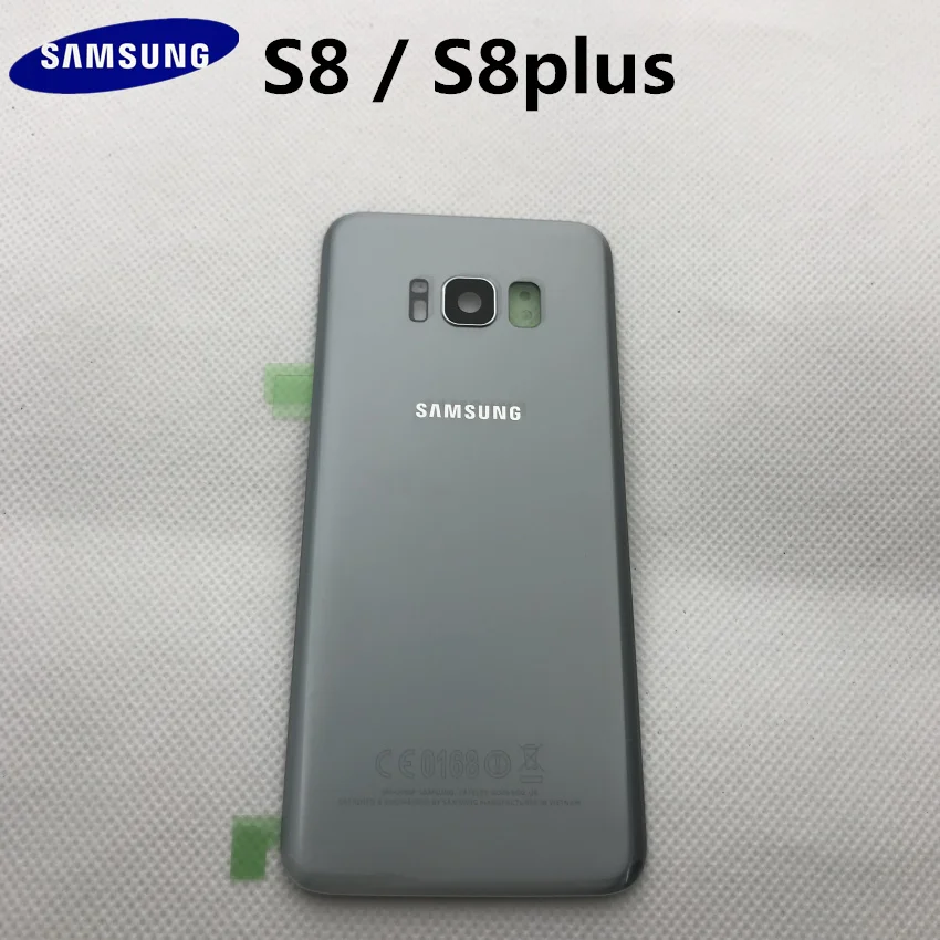 Оригинальное заднее стекло samsung S8 G950 G950F/S8+ G955 G955F S8 Plus корпус крышка батареи задняя крышка чехол с наклейкой