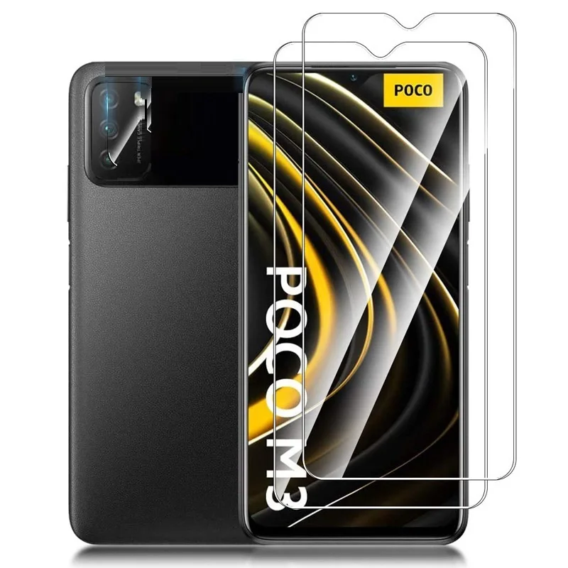 

Закаленное стекло для Xiaomi Poco M3, Защитная пленка для экрана, защитное стекло на Xiaomi Poco M3, защитное стекло