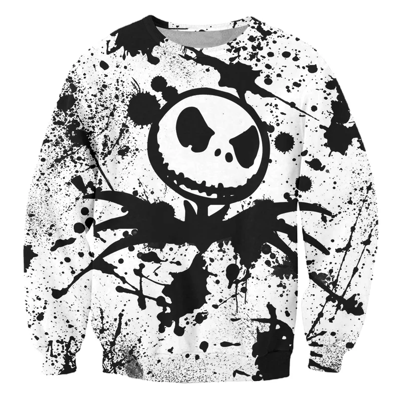 

Свитшот IFPD унисекс с длинным рукавом, Европейский/американский размер, повседневный мужской пуловер в стиле ретро, с 3D-принтом черепа, цвет ...