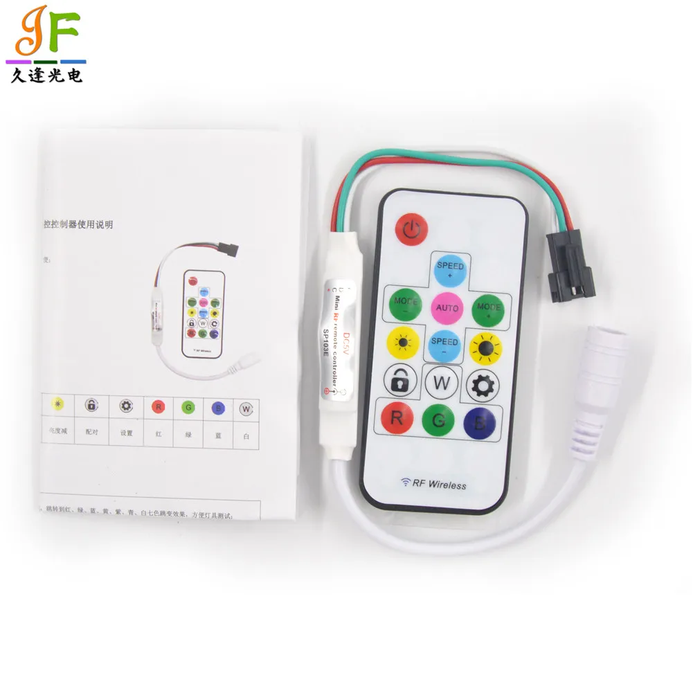 10 шт. SP103E Беспроводной RF SK6812 RGB/RGBW светодиодный контроллер DC5V 24V 14 ключ 300 видов