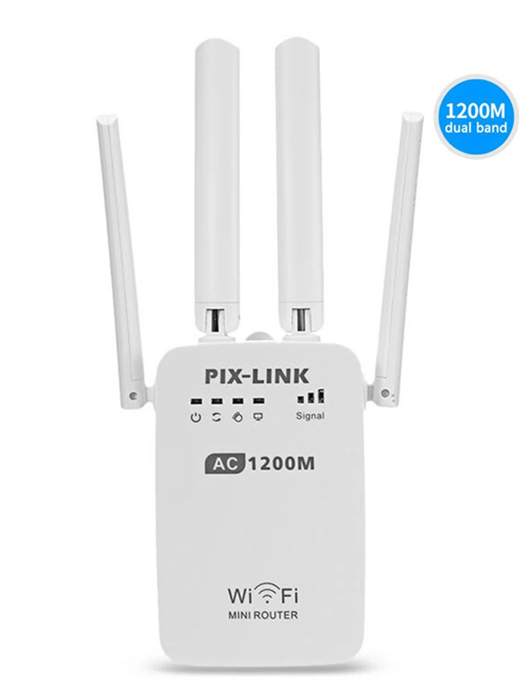 

AC1200 WiFi Repeater Wireless 5Ghz Wifi Extender 1200Mbps Wi-Fi Amplifier Long Range Wi fi Signal Booster 2.4G Wifi Repiter