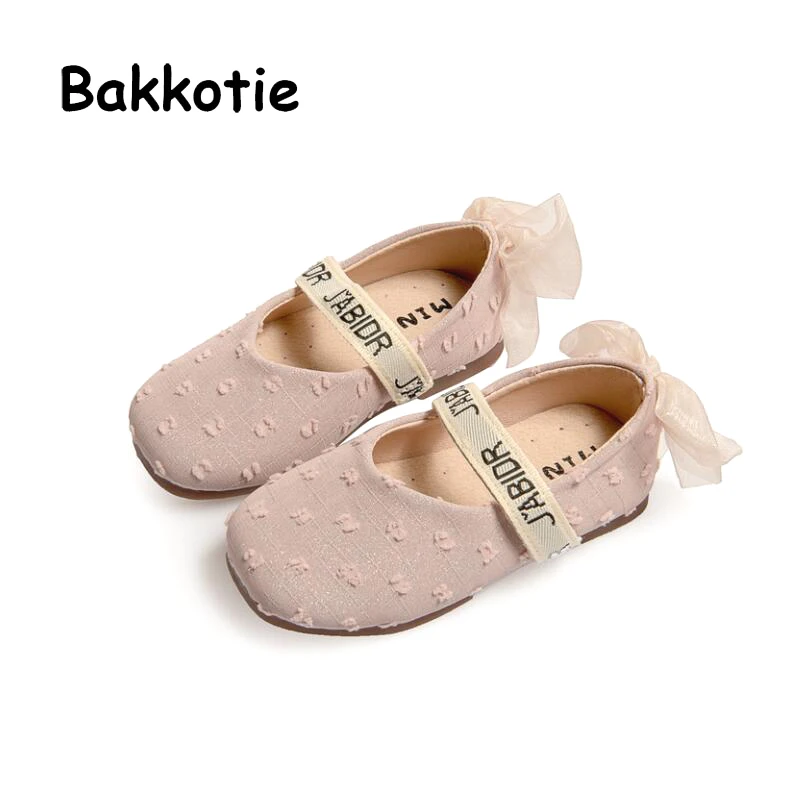 Bakkotie/2019 г. Осенняя детская обувь из искусственной кожи новые милые кружевные
