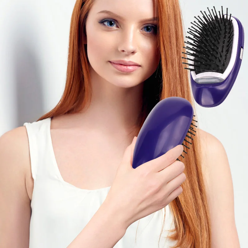 

Anti-Static Detachable Portable Mini Massage Ionic Hair Styling Straightening Brush Negative Ion AAA Battery Air Cushion Comb