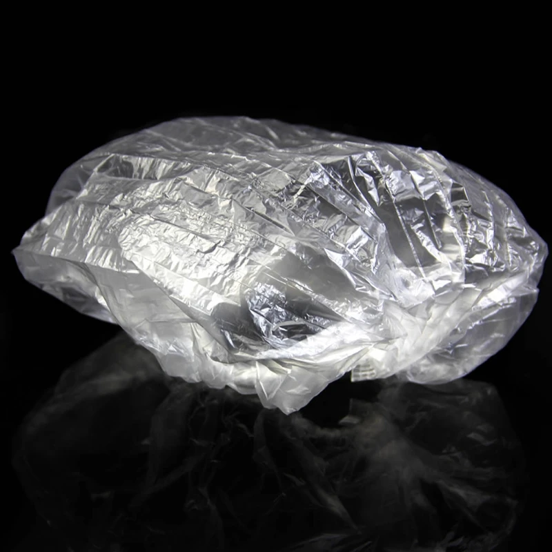 

100pcs Disposable One-off Hotel Home Shower Bathing Clear Hair Elastic Cap Hats