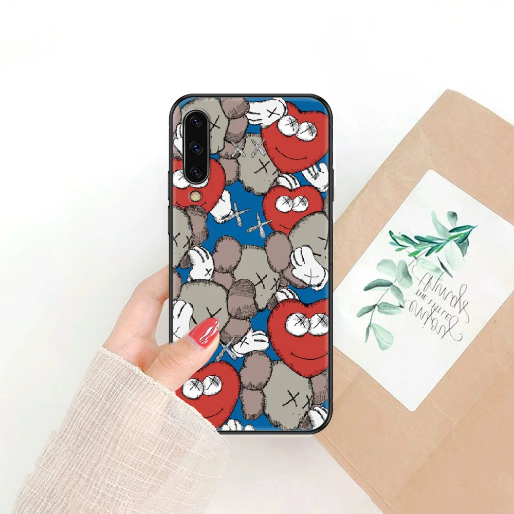 

Cartoon KAW trend brand Phone case For Samsung Galaxy A 3 5 7 8 10 20 21 30 40 50 51 70 71 E S 2016 2018 4G black silicone back