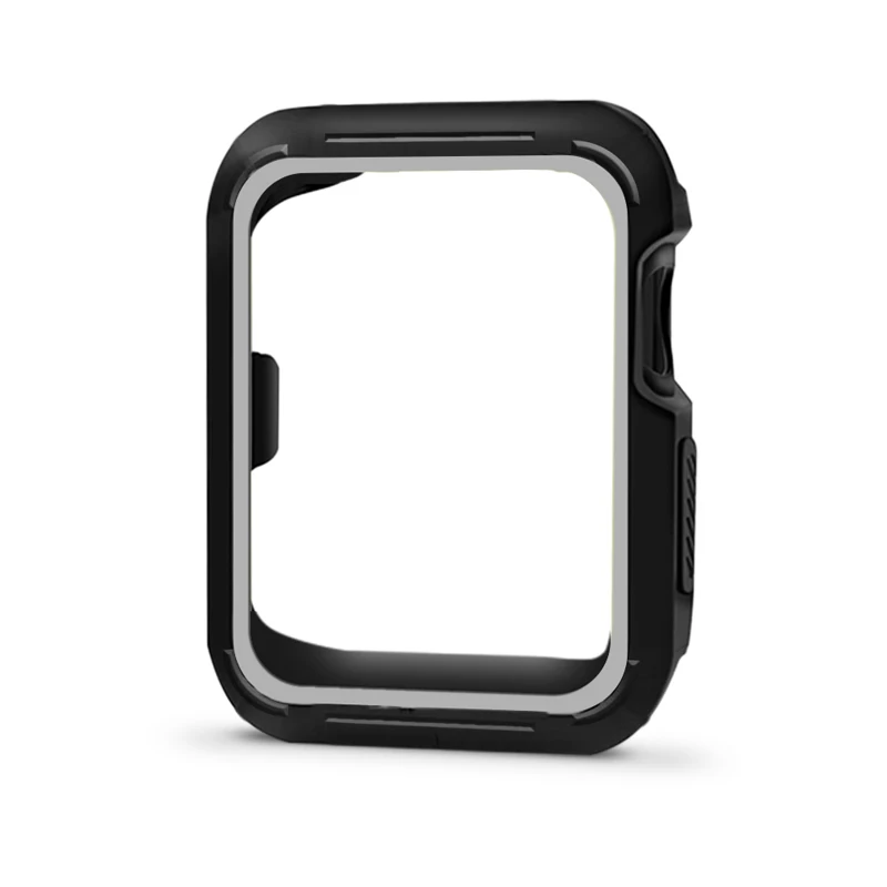 ТПУ чехол для Apple watch Case Apple watch 4/5 44 мм 40 мм силиконовые защитные часы бампер матч спортивный ремешок аксессуары 44 40 - Цвет: Black gray