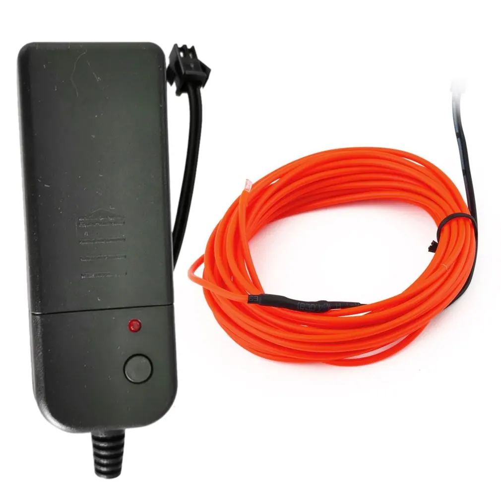 

3M Flexible EL Wire Tube Rope Battery Powered Flexible Neon Light Car Party Wedding Decor With Controller LED Light DropShipping