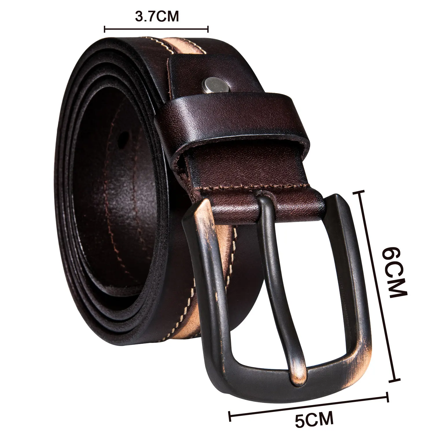 Ремень мужской из воловьей кожи дизайнерский ковбойский пояс в повседневном
