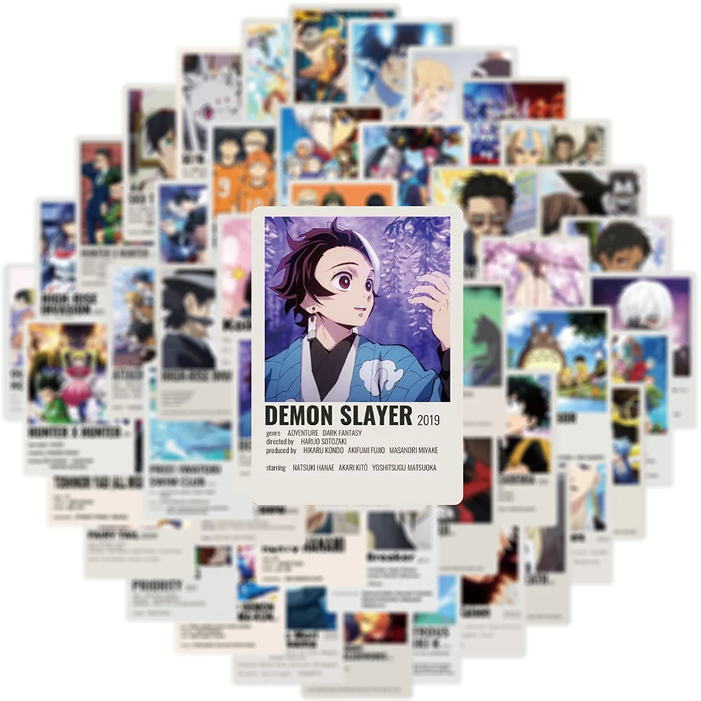 103050pcs mix anime jujutsu kaisen my hero academia stickers graffiti car skateboard bike laptop phone decal kid toy sticker free global shipping