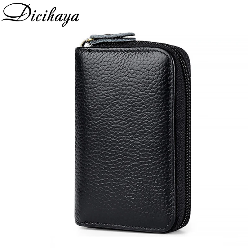 

Мужской держатель для кредитных карт из натуральной кожи DICIHAYA, кожаный кошелек для кредитных карт, чехол для удостоверения личности, держат...