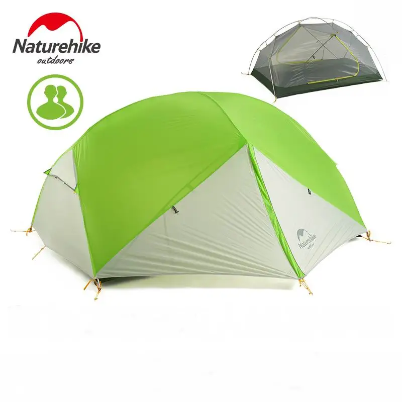 Verkaufen Naturehike 2 Personen Urltra-licht-Licht Camping Zelt Doppel Schicht Wasserdichte 4000mm Zelt Für 3 Jahreszeiten