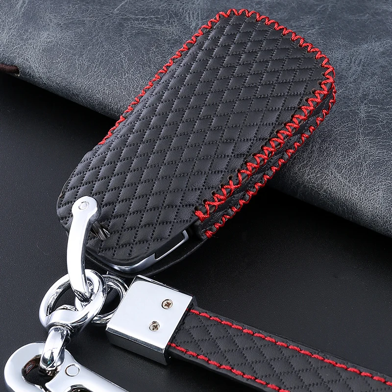 Высокое качество кожаный автомобильный брелок с защитный чехол для ключа Крышка