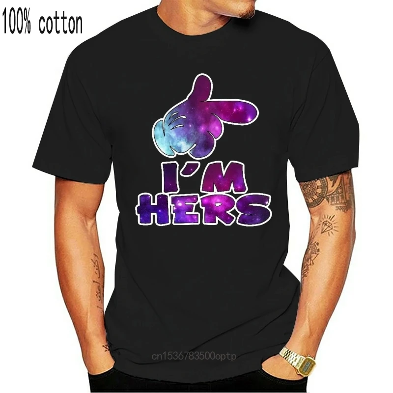 

New I'M Hers T-Shirt Funny Couples Matching Valentines Anniversary Gift Tees Brand Fashion Tee Shirt